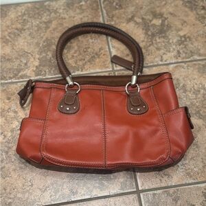 Elegant Brown Leather Handbag